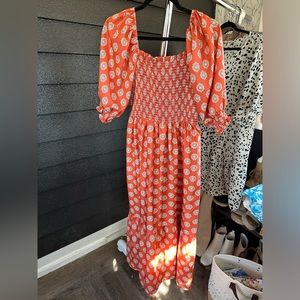 Orange maxi dress